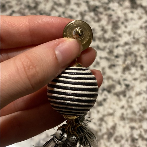 Black and White Statement Earrings - Picture 3 of 3